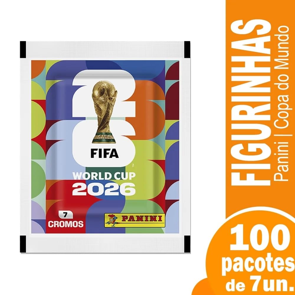 Figurinhas Panini Copa do Mundo 2026 - 100 Envelopes com 7 Figurinhas cada