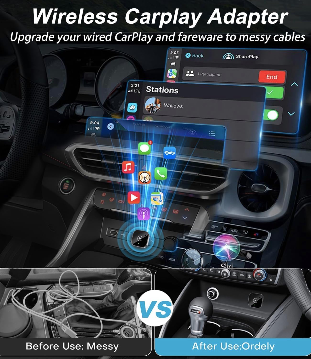 Adaptador CarPlay Sem Fio Compacto — foto 3