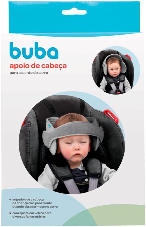 Apoio de Cabeça Infantil para Carro Buba com Faixa Acolchoada