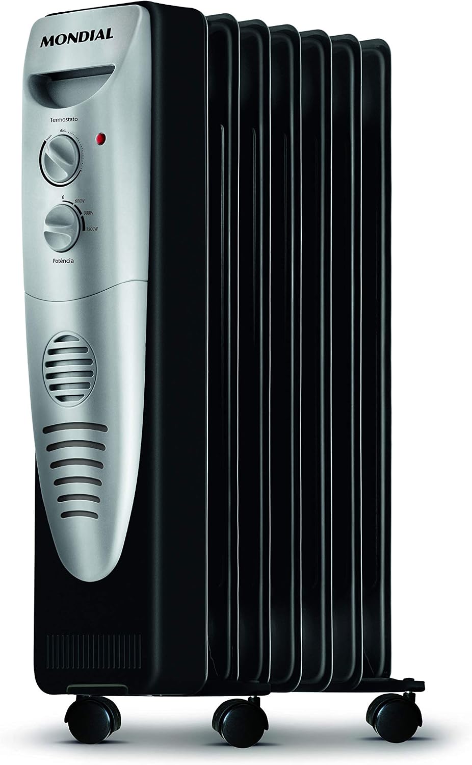 Aquecedor a Óleo Mondial A-06 Preto e Prata 1500W 220V