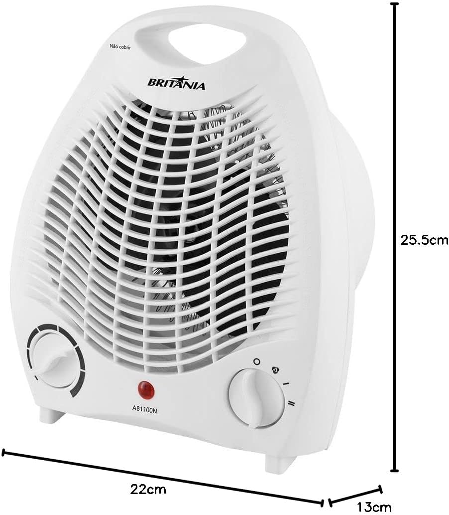 Aquecedor Elétrico Britânia AB1100N 1500W 110V 2 em 1 — foto 4