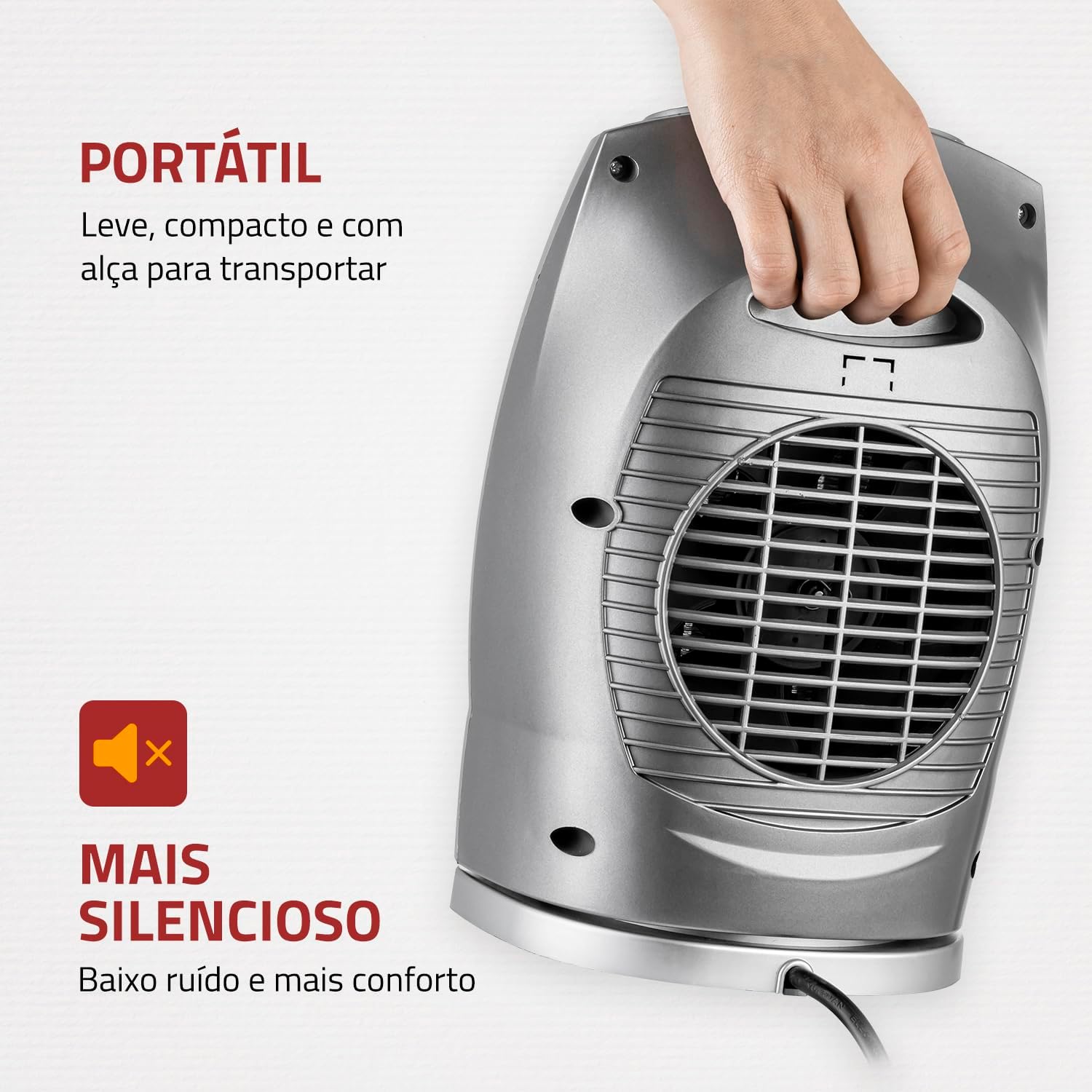 Aquecedor Termo Ceramic Mondial A-05 1500W 110V Preto e Prata — foto 6