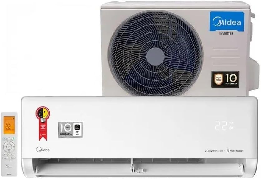 Ar Condicionado Split Hi Wall Inverter Midea AI Ecomaster 9000 BTUs Frio 220V
