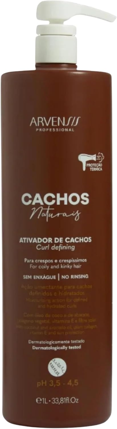 Arvensis Creme Ativador de Cachos Crespos e Crespíssimos 300g - Definição e Hidratação com Óleos Vegetais