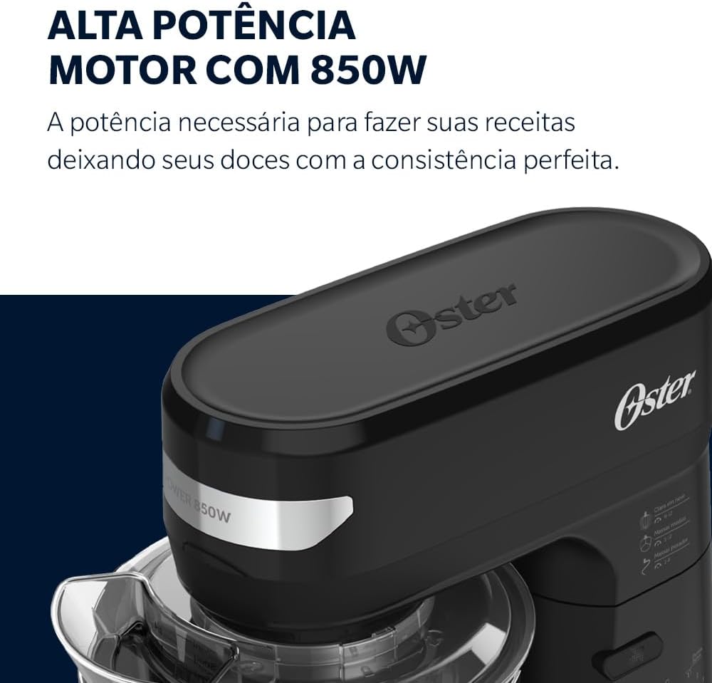 Batedeira Planetária Oster 850W com Bowl de 4L e 3 Batedores — foto 3