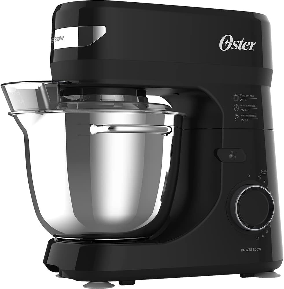 Batedeira Planetária Oster 850W com Bowl de 4L e 3 Batedores