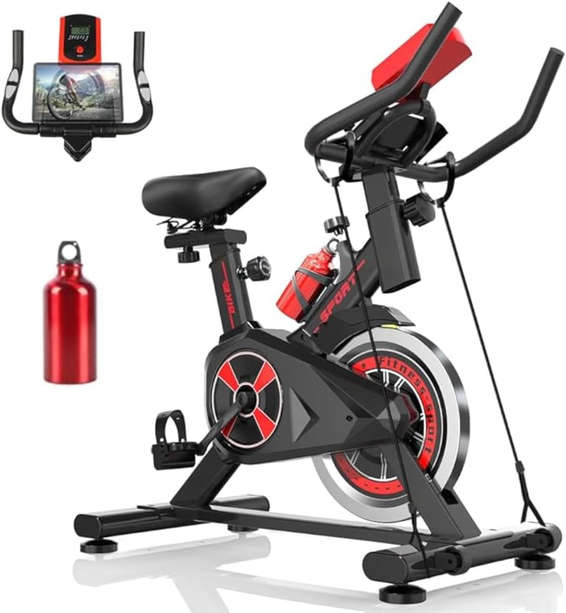 Bicicleta Ergométrica Spinning Silenciosa Vertical Modelo Premium