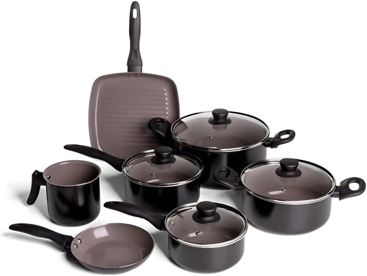 Brinox Jogo de Panelas Easy 7 Peças Ceramic Life Antiaderente Cerâmico