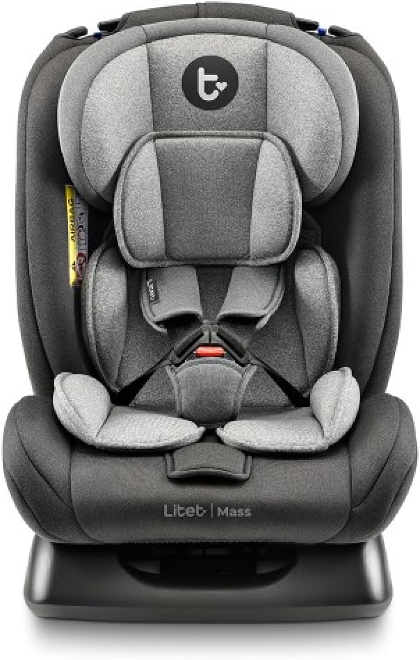Cadeira para Auto Mass Litet BB458 0-36 Kg Preta e Cinza