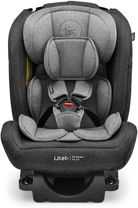 Cadeira para Auto Isofix Litet All Stages Fix 2.0 Preta e Cinza - BB452