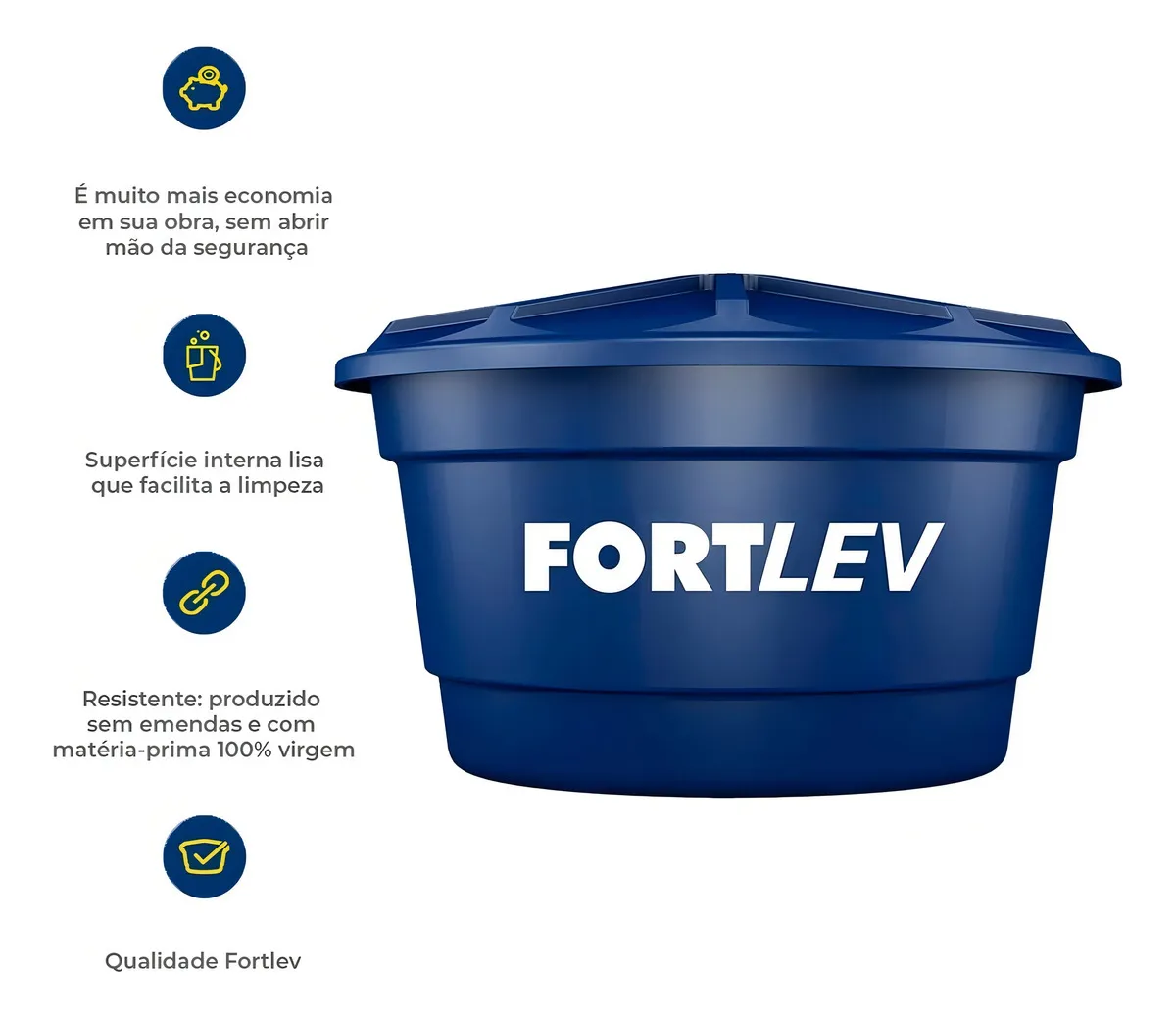 Caixa D'água Fortlev Vertical Polietileno 500 Litros — foto 3