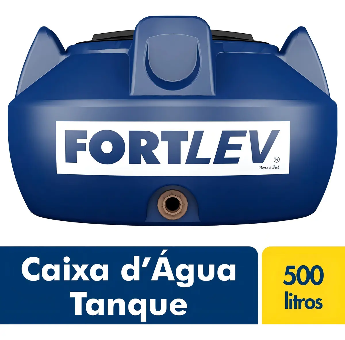 Caixa D'água Fortlev 500L Tampa de Rosca Azul — foto 2