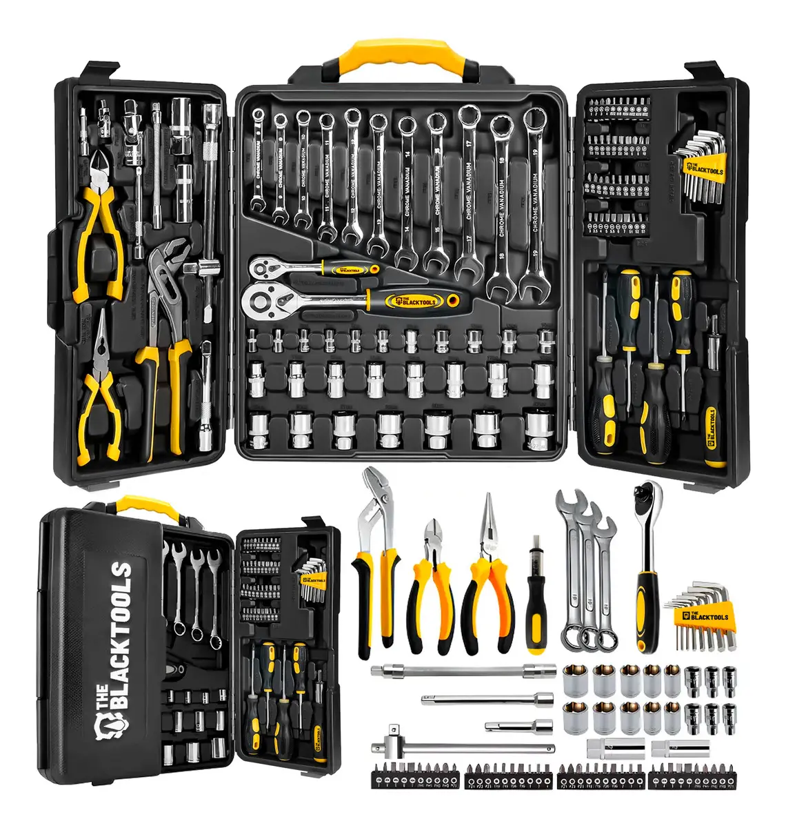 Kit de Ferramentas 110 Peças TTK110 The Black Tools Aço Cromo-Vanádio