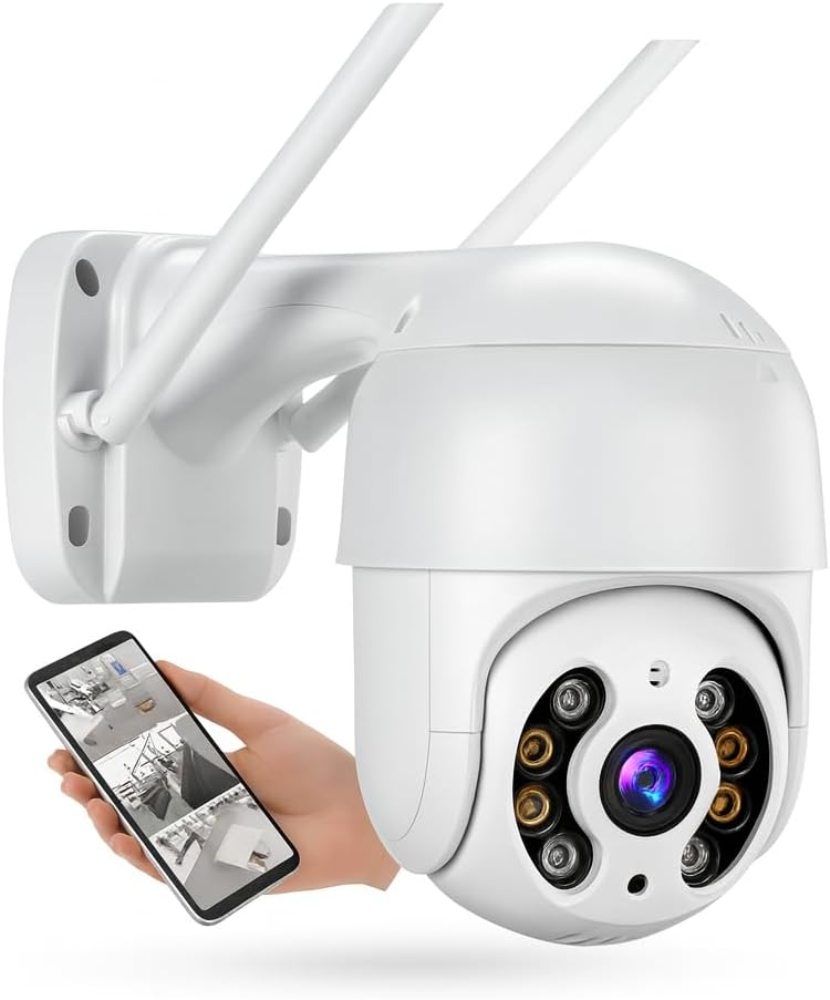 Câmera de Segurança Wi-Fi Externa IP A8 - Prova d'Água com Visão Noturna e Monitoramento em Tempo Real