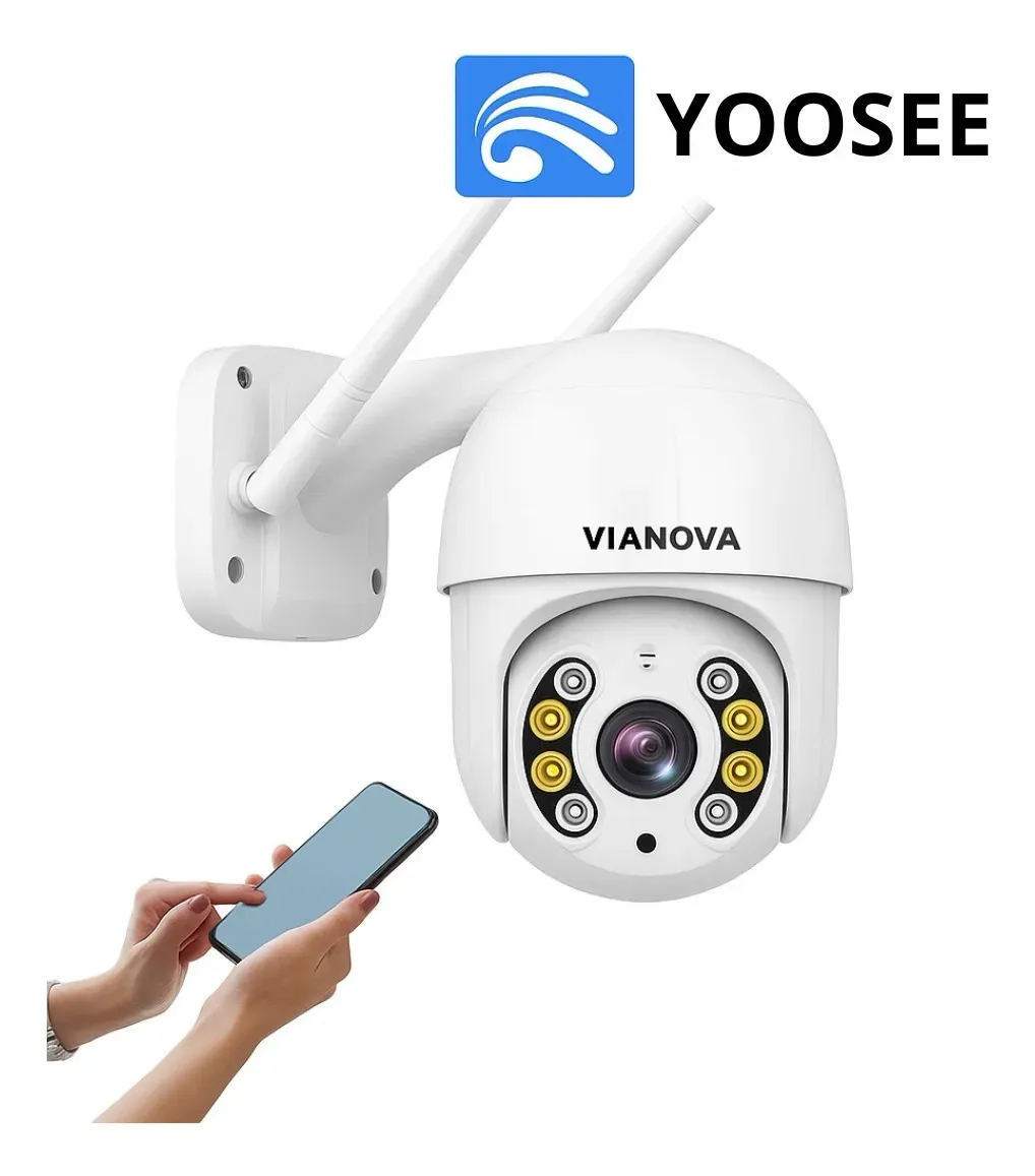 Câmera de Segurança Vianova Yoosee Mini Dome HD - Bivolt 110V/220V