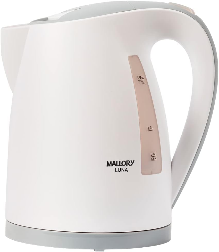 Chaleira Elétrica Mallory Luna 1,7L Base Rotativa 360º Desligamento Automático 220V