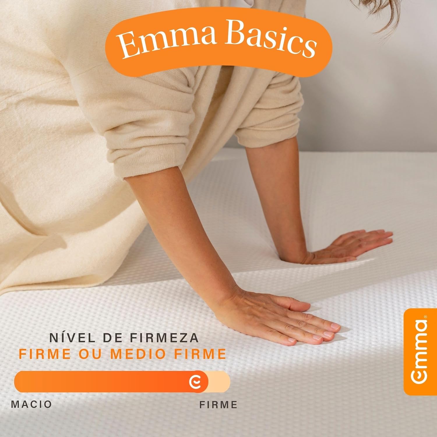 Colchão Emma Basics 17 Espuma D28 - Firme e Confortável — foto 4