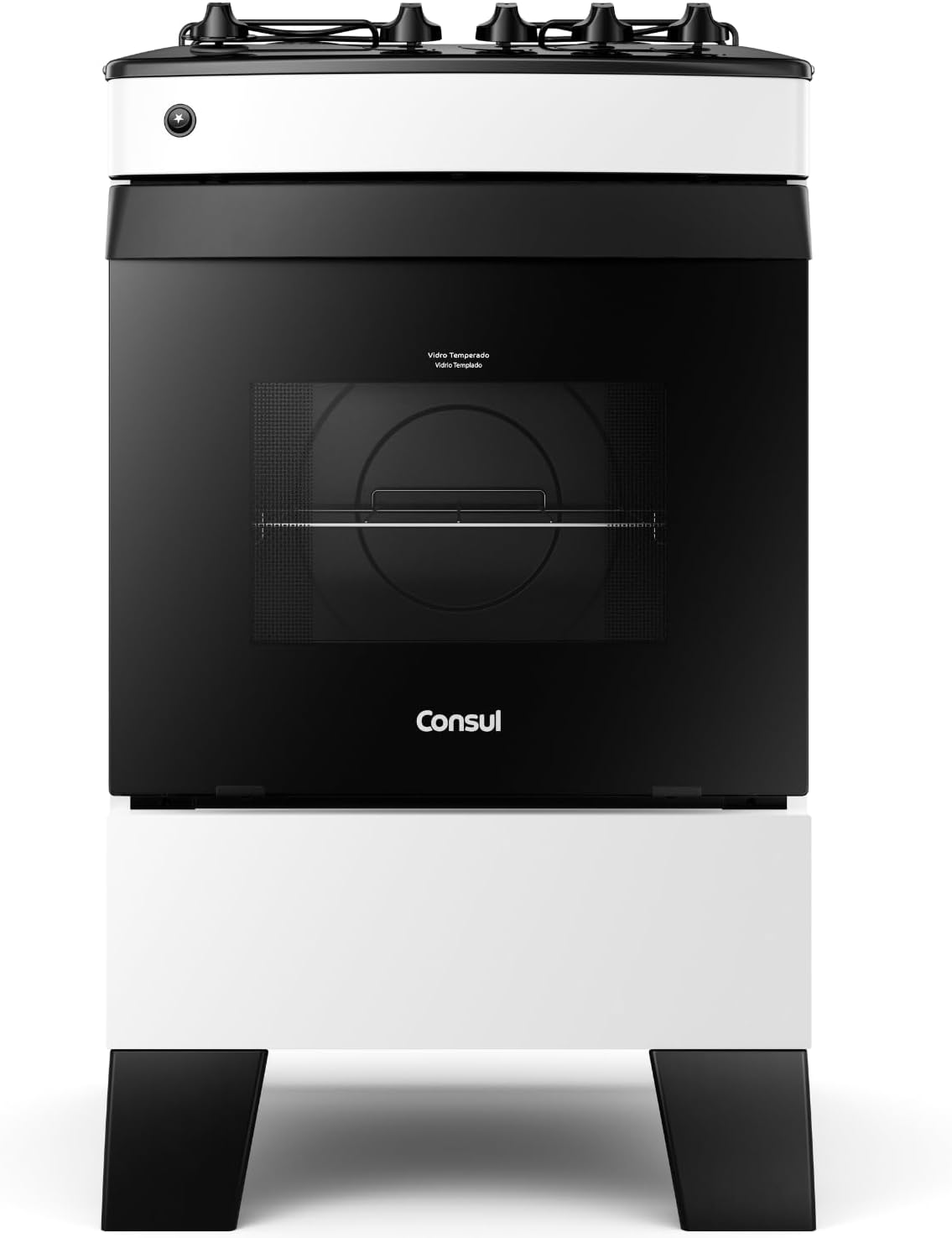 Fogão Consul CFO4ZAB 4 Bocas Branco com Mesa Esmaltada Bivolt