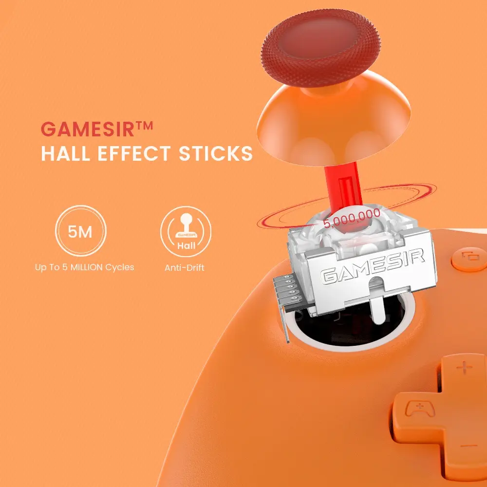 Controle com Fio GameSir G7 SE para Xbox/PC - Laranja — foto 4