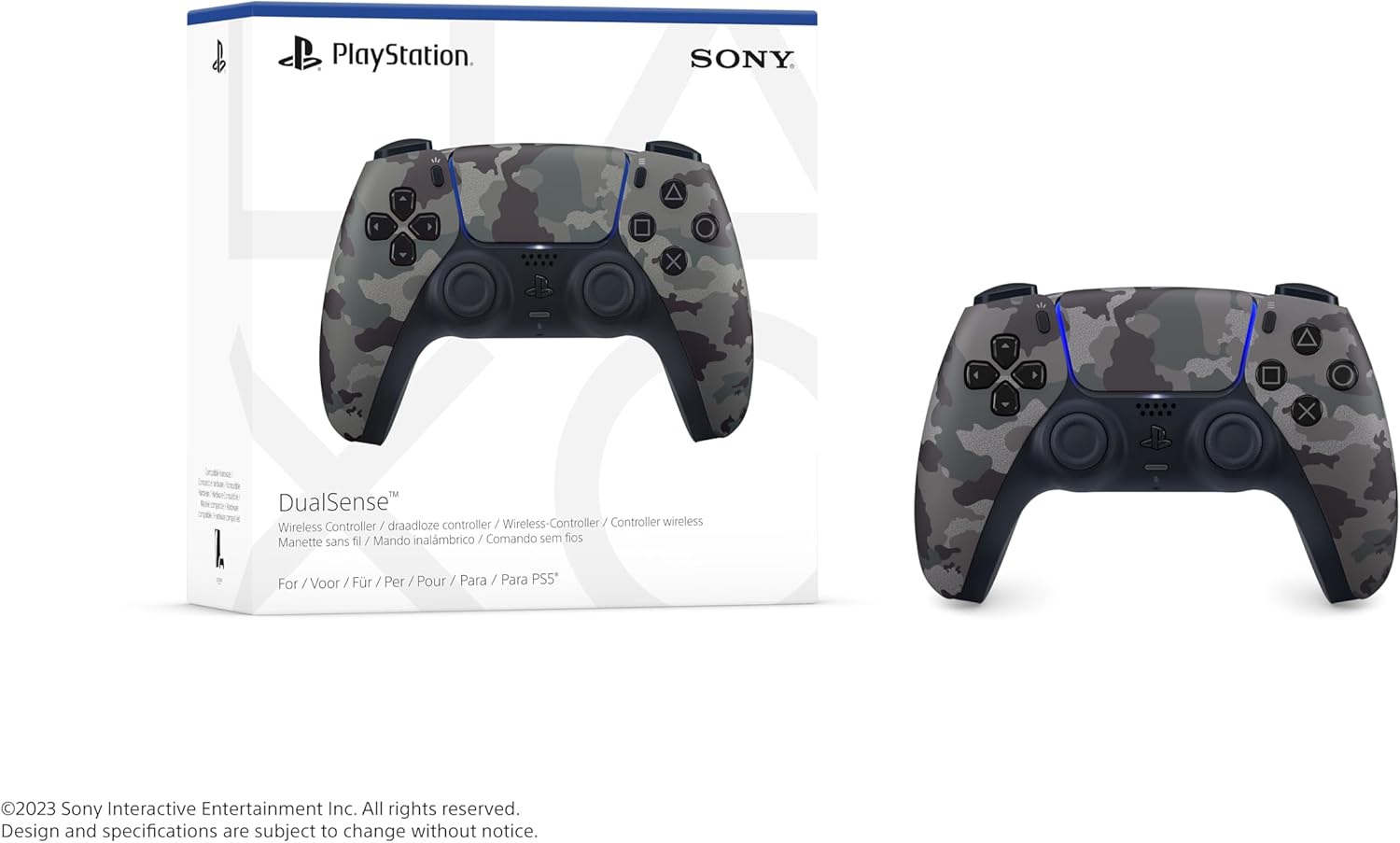 Controle sem fio PlayStation DualSense Gray Camouflage — foto 6