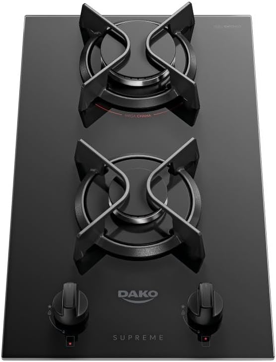 Cooktop Dako Supreme 2 Bocas Bivolt com Mesa de Vidro
