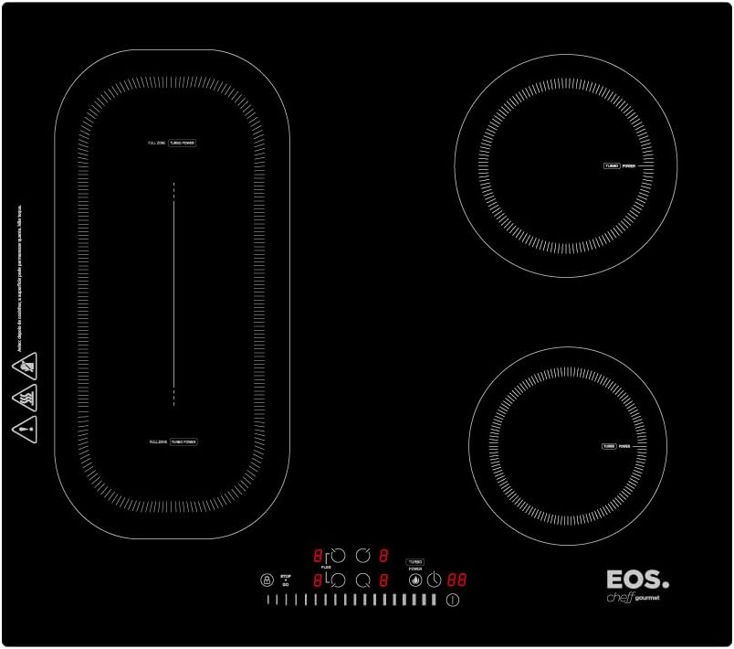 Cooktop de Indução Portátil EOS Freezone ECI04EPF com 4 Bocas e Função Turbo