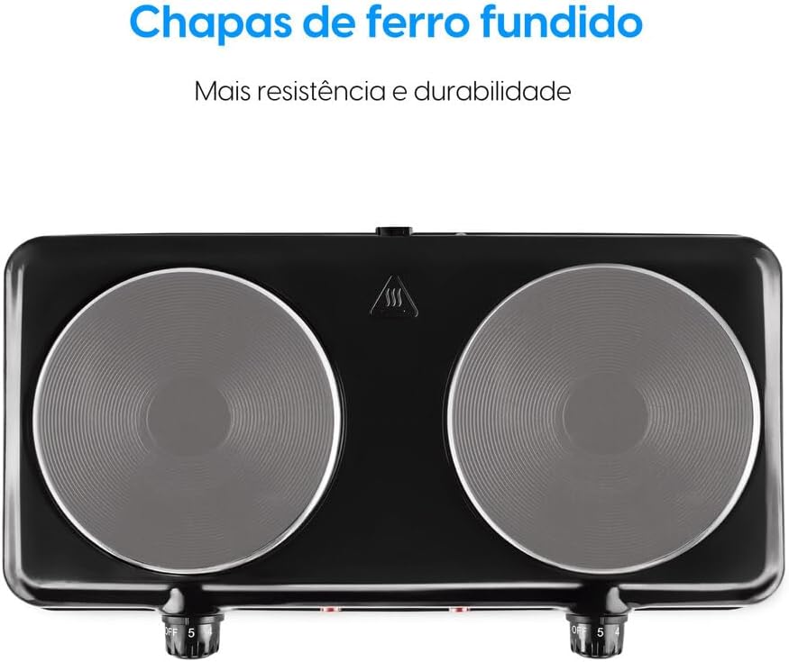 Cooktop Elétrico Portátil Elgin 220V com 2 Bocas — foto 5