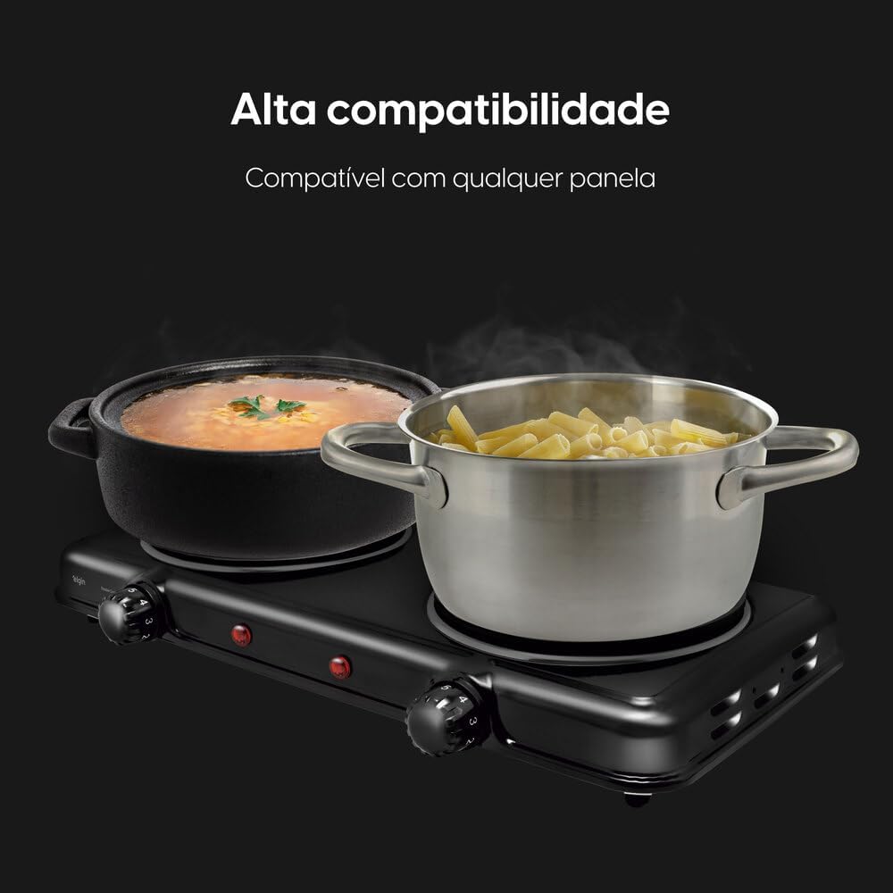 Cooktop Elétrico Portátil Elgin 220V com 2 Bocas — foto 3
