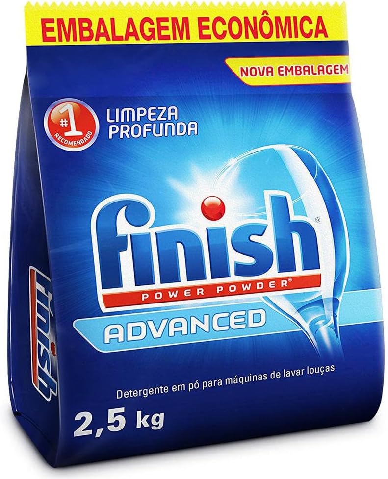 Detergente em Pó para Lava-Louças Finish Power Powder Advanced - 2,5kg