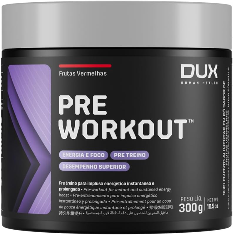 Dux Nutrition Pré Treino Bifásico Sabor Maçã Verde 300g