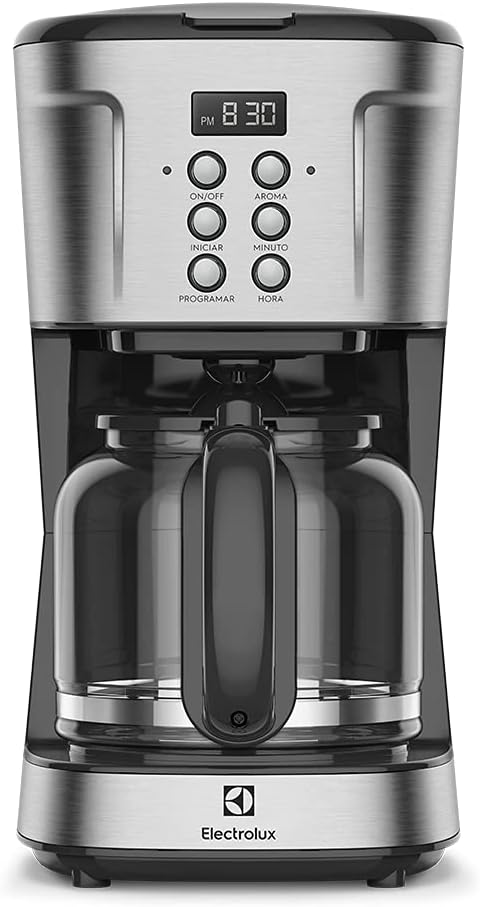 Cafeteira Elétrica Electrolux ECM30 Inox 1,5L com Timer e Painel Digital 127V