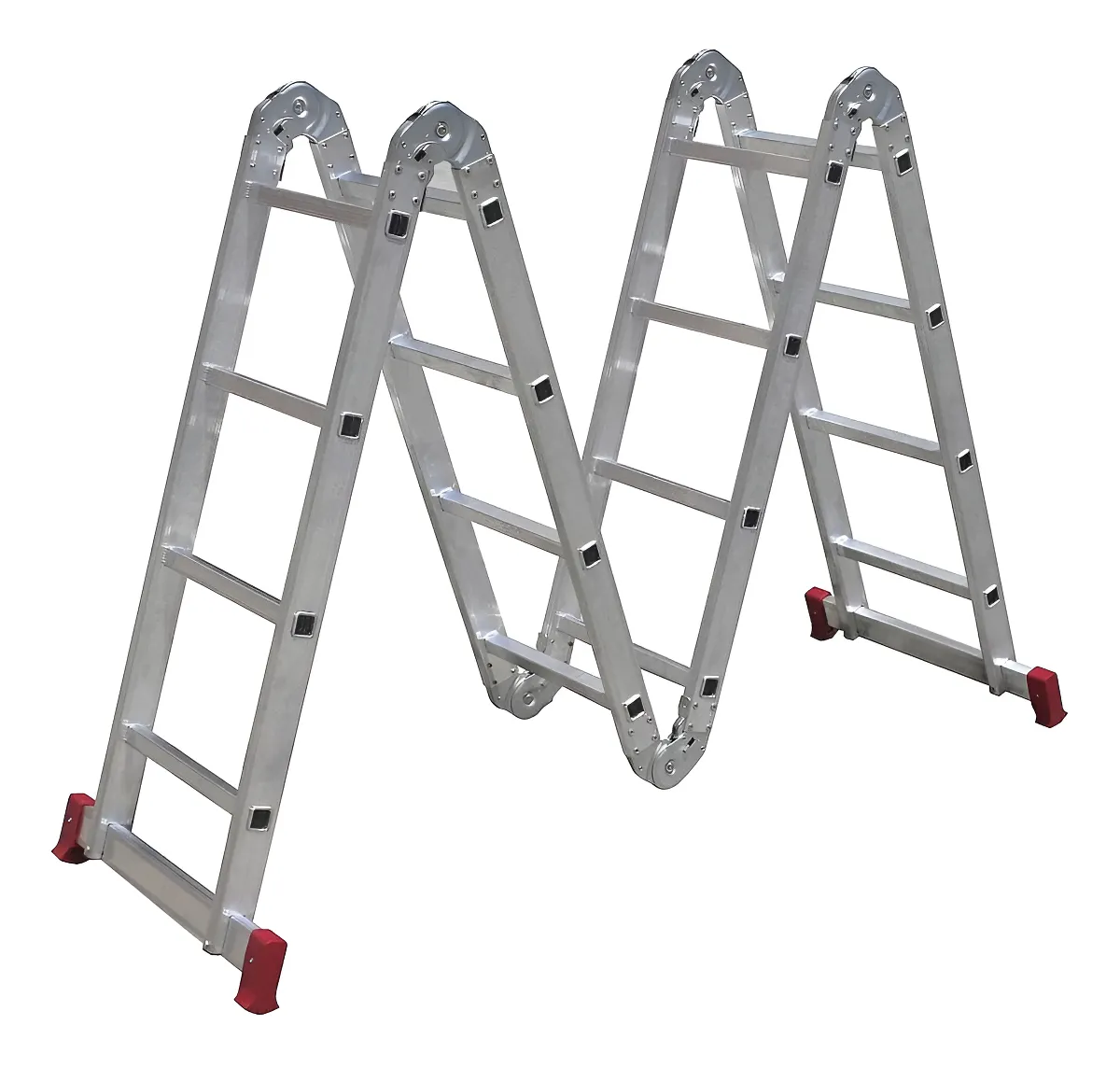 Escada Multifuncional de Alumínio Botafogo Lar & Lazer 4x4 com 16 Degraus