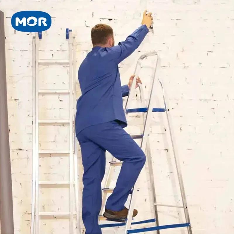 Escada Mor Dobrável 6 Degraus em Alumínio — foto 4
