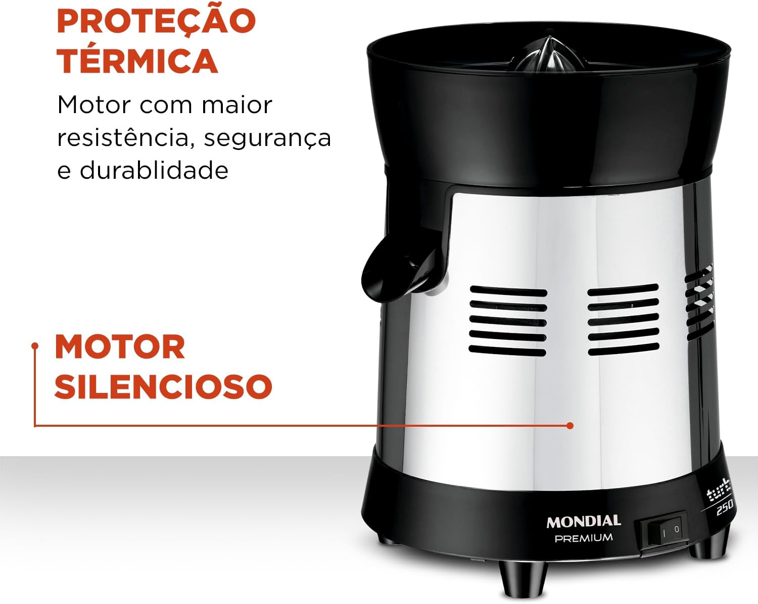 Espremedor de Frutas Britânia 250W 1 Litro com 2 Cones — foto 6