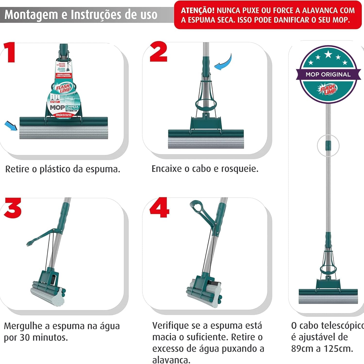 Flash Limp Mop 7671 - Mop Limpeza Geral Plus Verde — foto 5