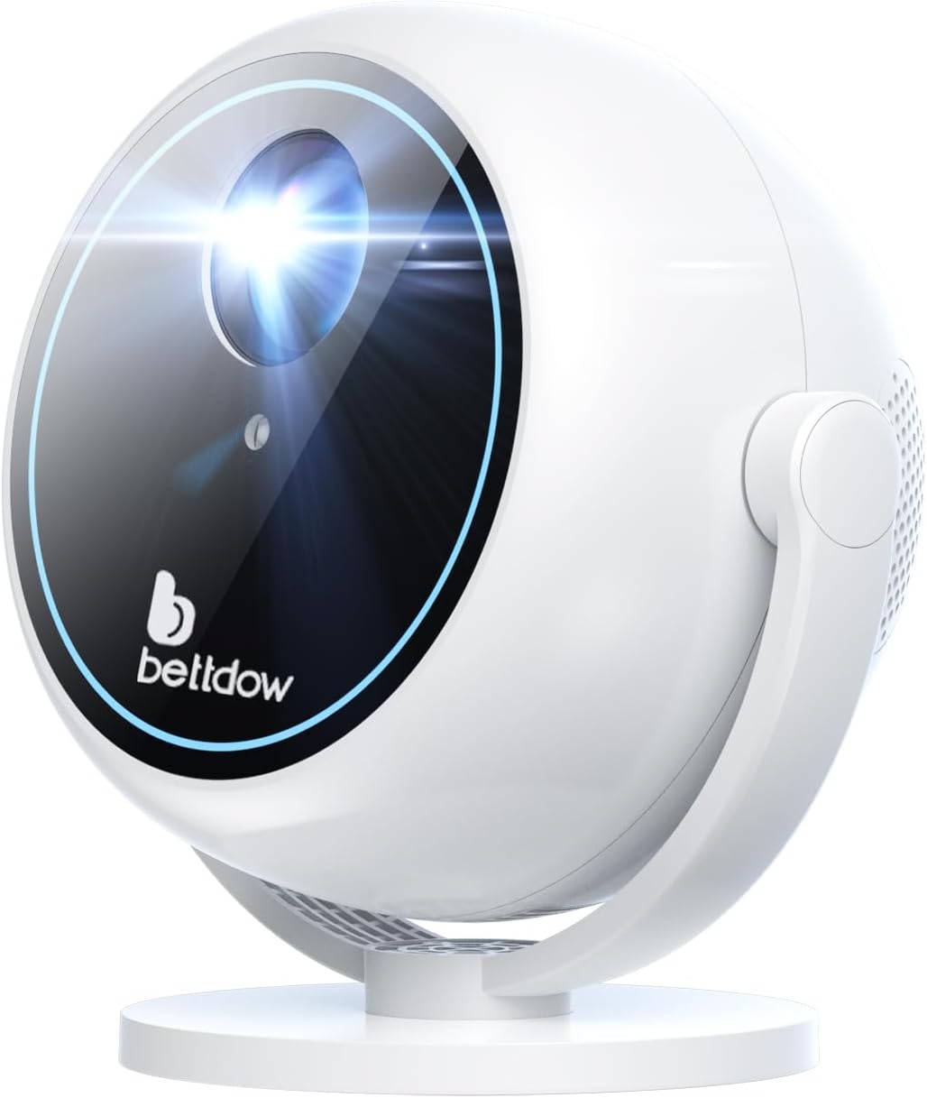 Bettdow Mini Projetor Portátil 4K 1080p 9000 Lumens