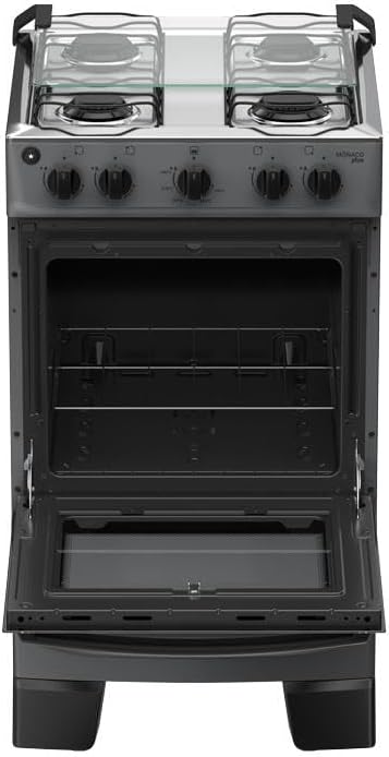 Fogão com Grade Deslizante e Acendimento Automático - Forno Limpa Fácil — foto 5
