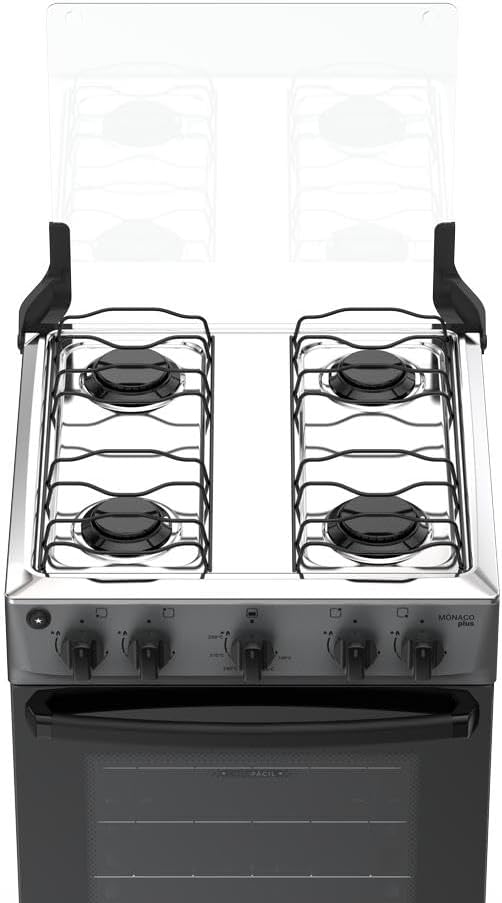 Fogão com Grade Deslizante e Acendimento Automático - Forno Limpa Fácil — foto 4