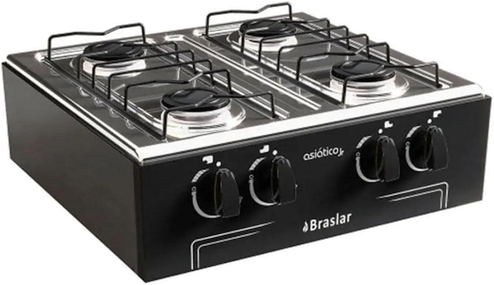 Fogão de Mesa Braslar Asiático 4 Bocas Branco