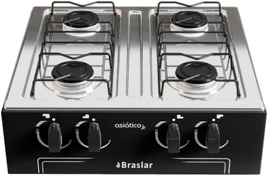 Fogão de Mesa Braslar Asiático 4 Bocas Branco — foto 2
