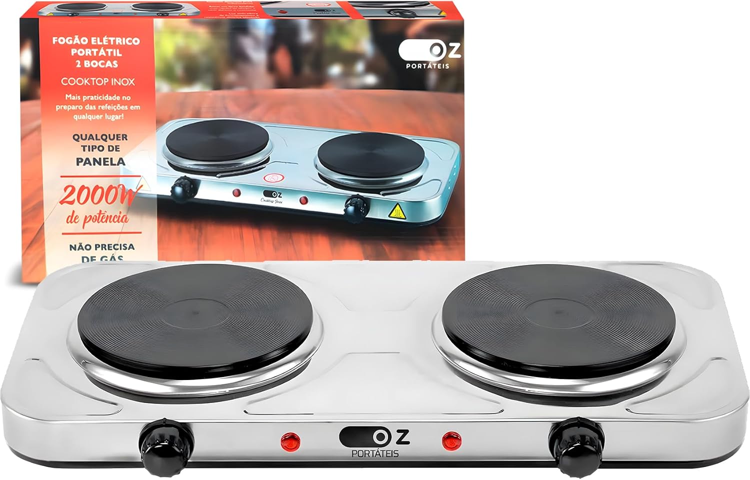 Fogão Elétrico 2 Bocas Cooktop - FE2000 127V