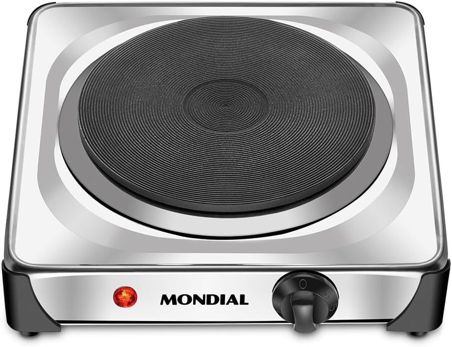 Fogareiro Portátil Elétrico 1000W Inox