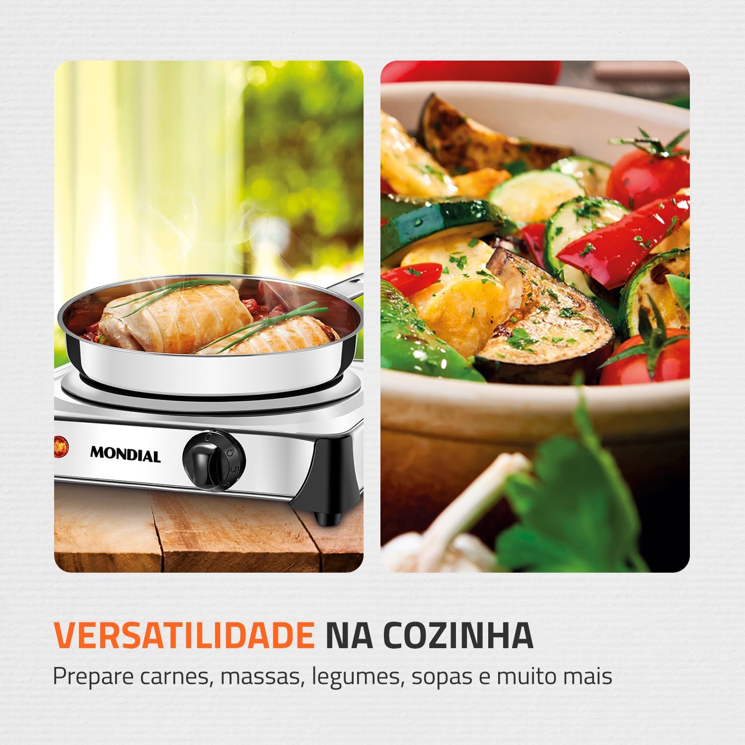 Fogareiro Portátil Elétrico 1000W Inox — foto 3
