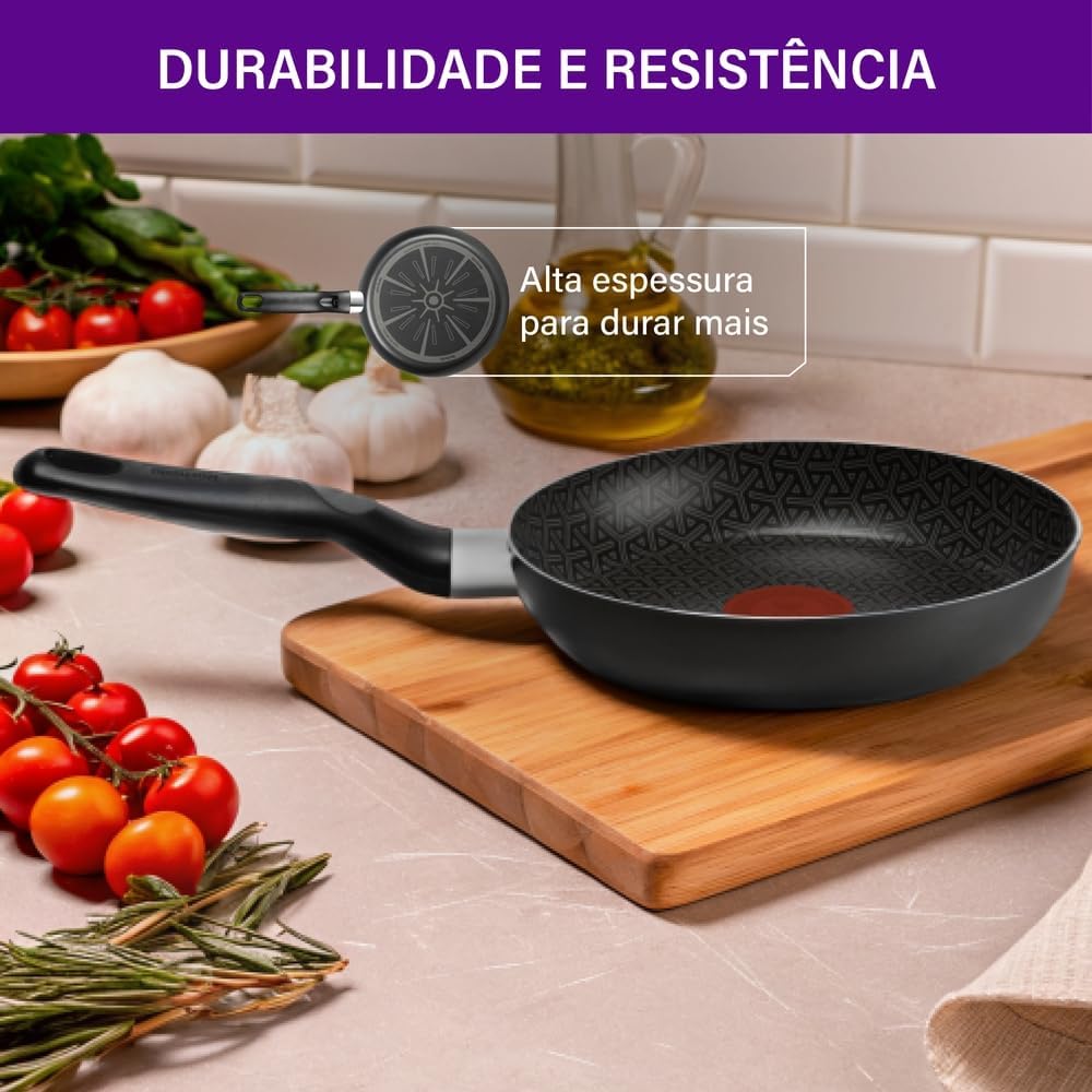 Frigideira Rochedo Robusta Grafite 20cm Antiaderente Resist 3X — foto 5