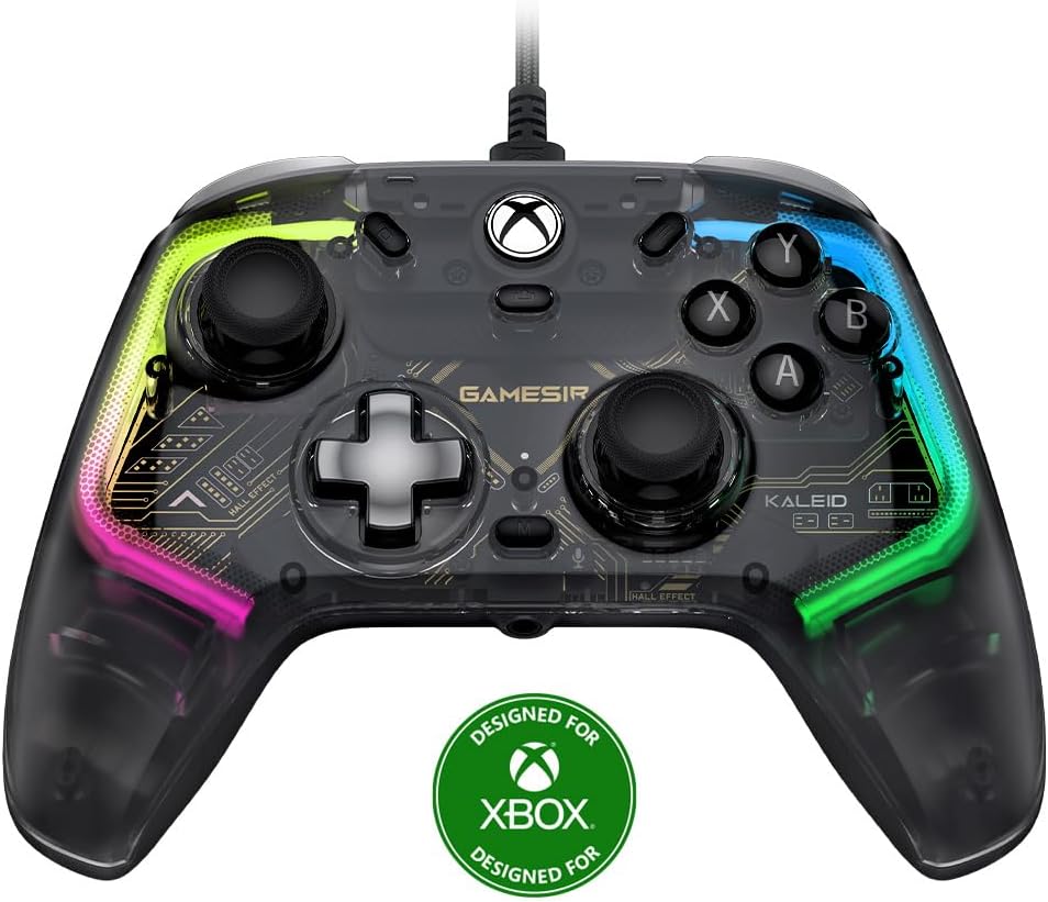 GameSir Kaleid Controle com Fio para Xbox - Alavancas de Efeito Hall e Acionadores Analógicos