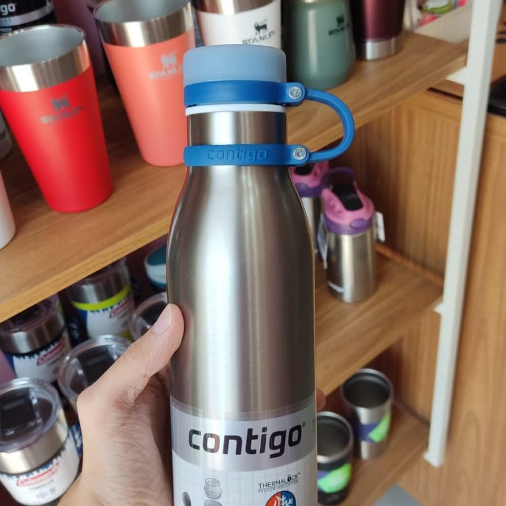 Garrafa Térmica Inox Matterhorn 591ml Azul Mônaco - Contigo — foto 4
