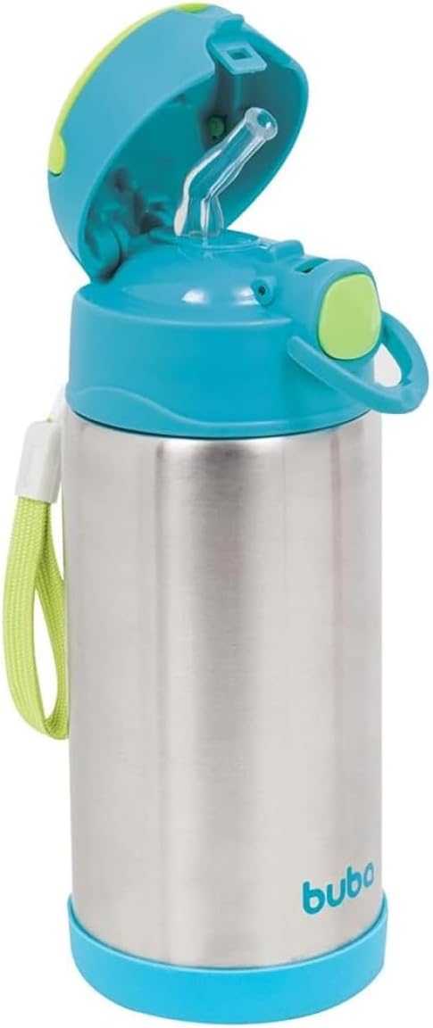 Garrafa Térmica Inox 400ml com Trava de Segurança e Base Antiderrapante