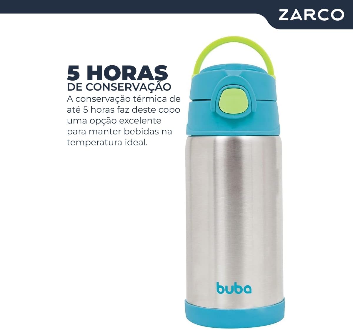 Garrafa Térmica Inox 400ml com Trava de Segurança e Base Antiderrapante — foto 3