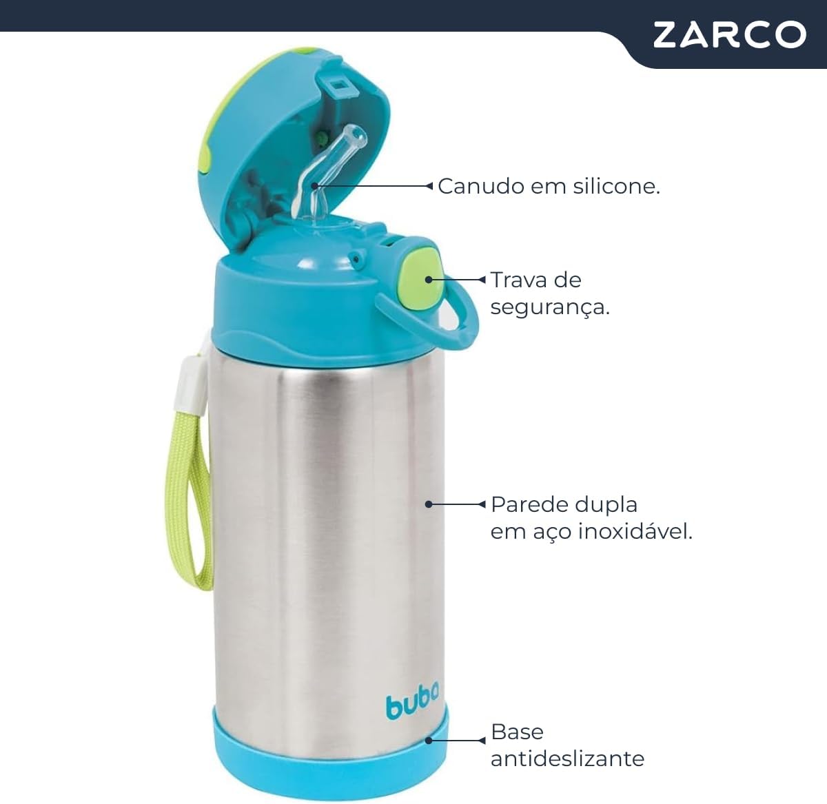 Garrafa Térmica Inox 400ml com Trava de Segurança e Base Antiderrapante — foto 4