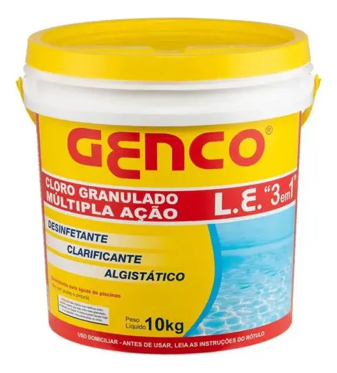 Genco 3 em 1 Balde 10kg para Piscina - Tratamento Completo